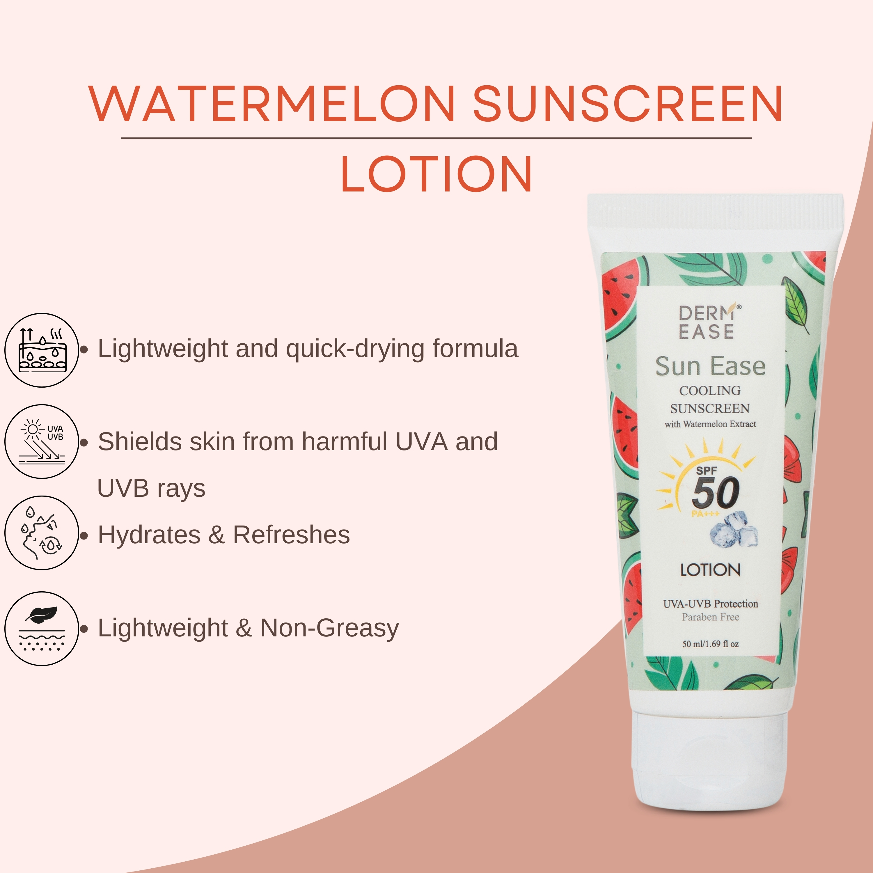 DERM EASE SUN EASE COOLING SUNSCREEN SPF 50